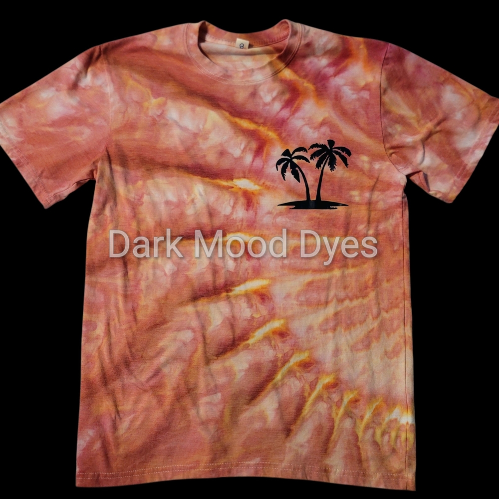 Men's Tie-Dye T-Shirt - Orange and Pink